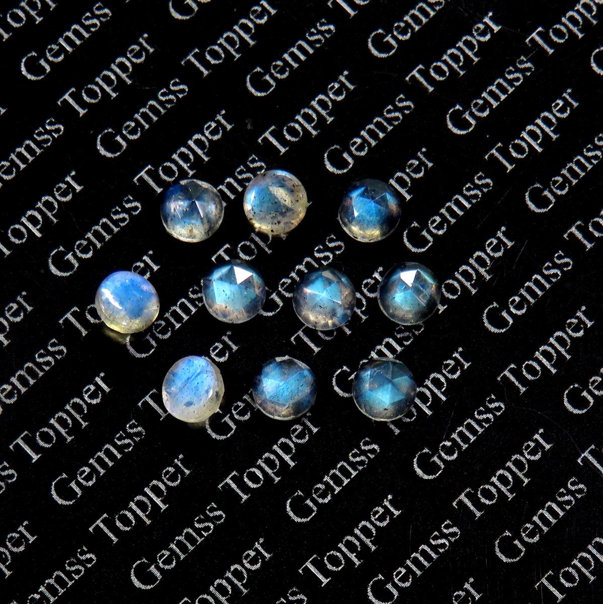 Labradorite 10x10 mm Round Rose Cut